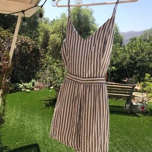 American Eagle Striped Side Cut Out Romper